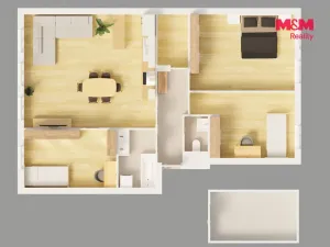 Prodej bytu 4+kk, Milovice - Mladá, Kaštanová, 91 m2