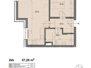 Prodej bytu 2+kk, Plzeň, V Malé Doubravce, 57 m2