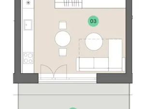 Prodej bytu 1+kk, Praha - Lochkov, U sladovny, 31 m2