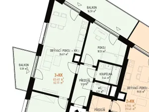 Prodej bytu 3+kk, Brno, Veveří, 88 m2