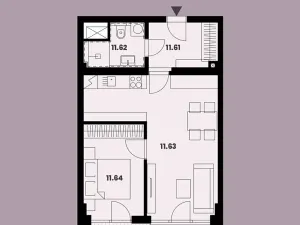 Prodej bytu 2+kk, Brno, Burešova, 51 m2