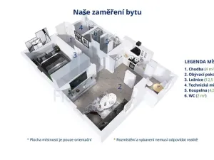 Pronájem bytu 2+kk, Havlíčkova Borová, Drahotín, 56 m2