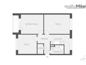 Pronájem bytu 3+1, Jablonec nad Nisou, Vysoká, 61 m2