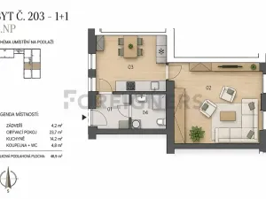 Pronájem bytu 1+1, Praha - Žižkov, Chlumova, 52 m2