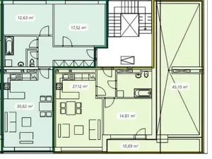 Pronájem bytu 2+1, Brno, Jezerůvky, 50 m2