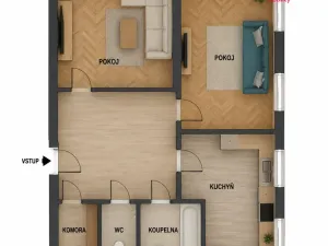 Pronájem bytu 2+1, Praha - Vršovice, Ruská, 62 m2