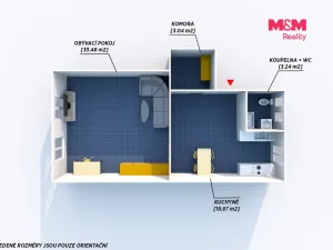 Pronájem bytu 2+kk, Plzeň, Koterovská, 60 m2