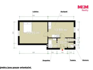 Pronájem bytu 1+1, Plzeň - Jižní Předměstí, Čechova, 43 m2