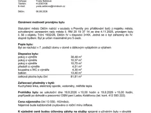 Pronájem bytu 3+kk, Děčín, Tržní, 81 m2