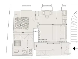 Pronájem bytu 2+kk, Praha - Staré Město, Kozí, 39 m2
