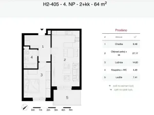 Pronájem bytu 2+kk, Olomouc, Loudova, 57 m2