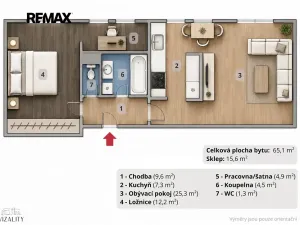 Prodej bytu 2+kk, Pečky, Chvalovická, 65 m2