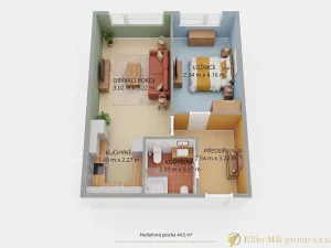 Prodej bytu 2+kk, Mladá Boleslav, 17. listopadu, 45 m2
