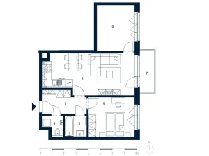 Pronájem bytu 3+kk, Praha - Vysočany, Hindlova, 63 m2