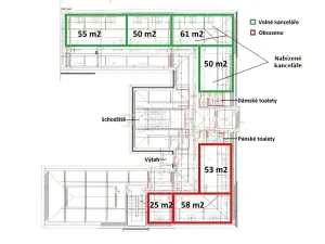 Pronájem kanceláře, Ostrava - Zábřeh, Dolní, 243 m2