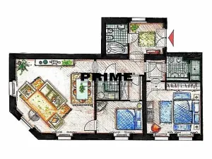 Pronájem bytu 3+kk, Praha - Smíchov, Janáčkovo nábřeží, 83 m2