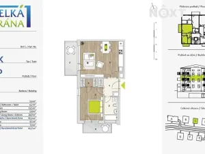 Pronájem bytu 2+kk, Horoměřice, T. G. Masaryka, 55 m2