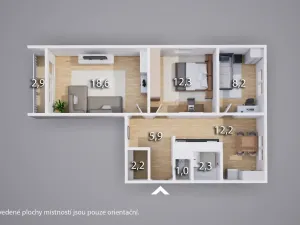 Prodej bytu 3+1, Ústí nad Labem - Severní Terasa, Šumavská, 64 m2