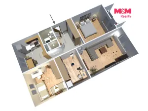 Prodej bytu 4+1, Klášterec nad Ohří - Miřetice u Klášterce nad Ohří, Ječná, 78 m2