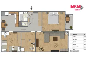 Prodej bytu 4+1, Klášterec nad Ohří - Miřetice u Klášterce nad Ohří, Ječná, 78 m2