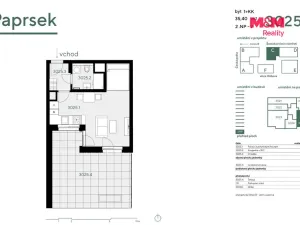 Prodej bytu 1+kk, Praha, Hábova, 35 m2