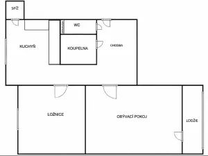 Pronájem bytu 2+1, Roudnice nad Labem, Hornická, 53 m2