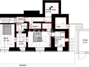 Pronájem rodinného domu, Kosoř, Dolejší, 190 m2