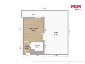 Prodej bytu 1+kk, Příbram - Příbram VII, Edvarda Beneše, 21 m2