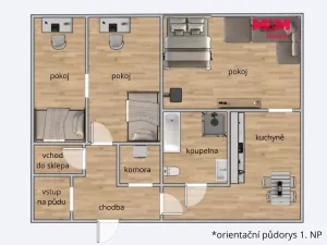 Prodej rodinného domu, Vimperk - Vimperk II, 1. máje, 87 m2