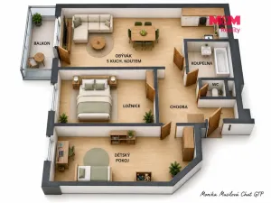 Prodej bytu 3+kk, Jihlava, Nad Jihlávkou, 79 m2