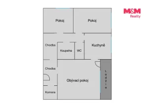 Prodej bytu 3+1, Orlová - Lutyně, Ke Studánce, 62 m2