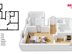 Prodej bytu 3+1, Kněževes, Štrosova, 55 m2