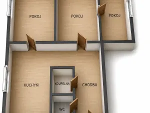Prodej bytu 3+1, Frýdek-Místek - Místek, Jungmannova, 58 m2
