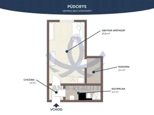 Pronájem bytu 1+1, Milovice, Slepá, 32 m2