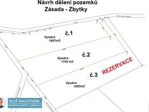 Prodej pozemku, Zásada, 1661 m2