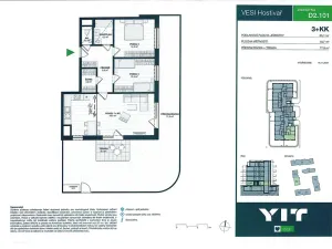 Prodej bytu 3+1, Praha - Hostivař, Nurmiho, 80 m2