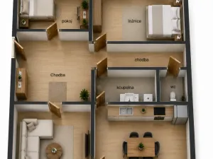 Prodej bytu 3+1, Bílina, Jižní, 72 m2