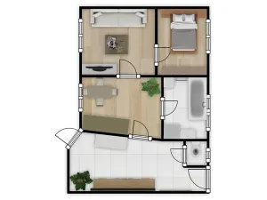 Pronájem rodinného domu, Rosice, Na Mýtě, 58 m2