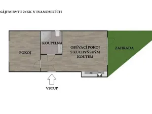 Pronájem bytu 2+kk, Brno, Černohorská, 48 m2