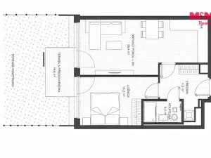Pronájem bytu 2+kk, Praha, Veselovského, 52 m2