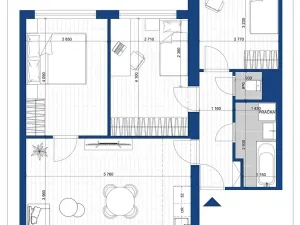 Prodej bytu 4+kk, Praha - Smíchov, U dvou srpů, 64 m2