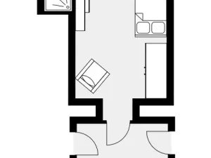 Pronájem bytu 1+kk, Praha - Vinohrady, Radhošťská, 24 m2
