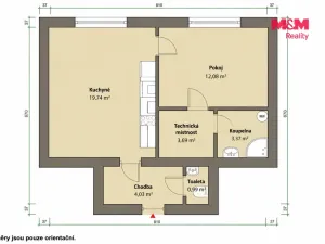 Prodej bytu 2+kk, Plzeň - Doubravka, Masarykova, 45 m2