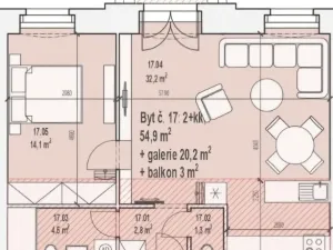 Pronájem bytu 2+kk, Strakonice - Strakonice II, Na Dubovci, 55 m2