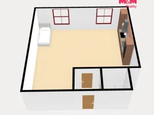 Pronájem bytu 1+kk, Nové Město nad Metují, Nádražní, 33 m2