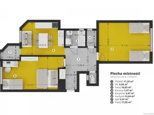 Prodej bytu 2+1, Praha - Nové Město, Na slupi, 70 m2