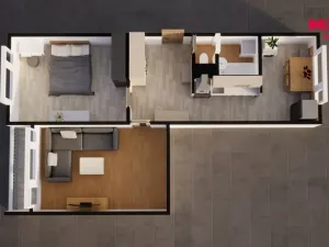Pronájem bytu 2+1, Bílina, Sídliště Za Chlumem, 60 m2