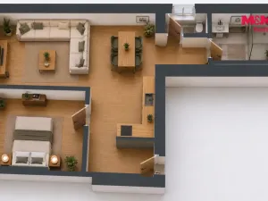 Prodej bytu 2+kk, Horní Planá, Náměstí, 50 m2