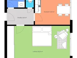 Prodej bytu 1+1, Planá nad Lužnicí, Průmyslová, 40 m2