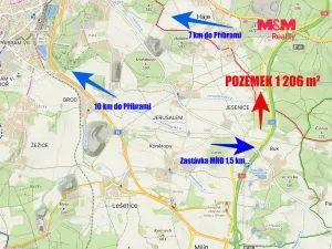 Prodej pozemku pro bydlení, Příbram - Jerusalem, 1206 m2